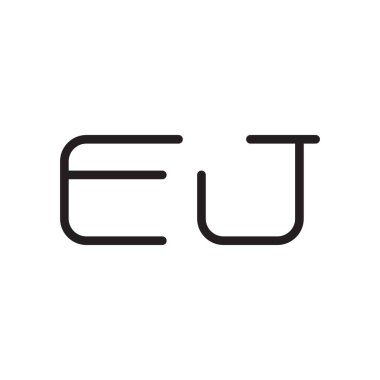 ej ilk harf vektör logosu simgesi