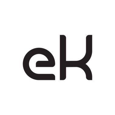 ek ilk harf vektör logo simgesi