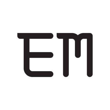 em ilk harf vektör logo simgesi