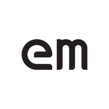 em ilk harf vektör logo simgesi