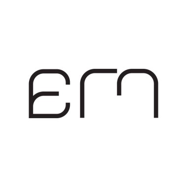 em ilk harf vektör logo simgesi