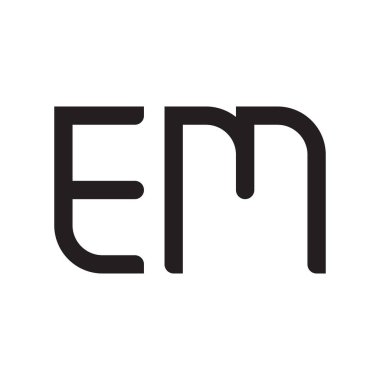 em ilk harf vektör logo simgesi