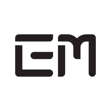 em ilk harf vektör logo simgesi