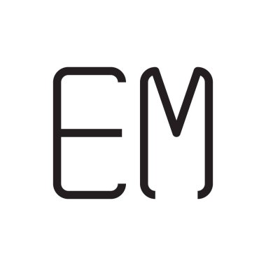 em ilk harf vektör logo simgesi