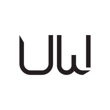 uw ilk harf vektör logo simgesi