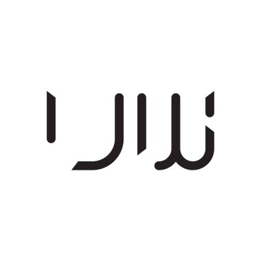 uw ilk harf vektör logo simgesi