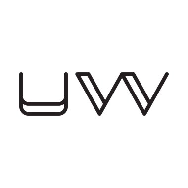 uw ilk harf vektör logo simgesi
