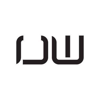 uw ilk harf vektör logo simgesi