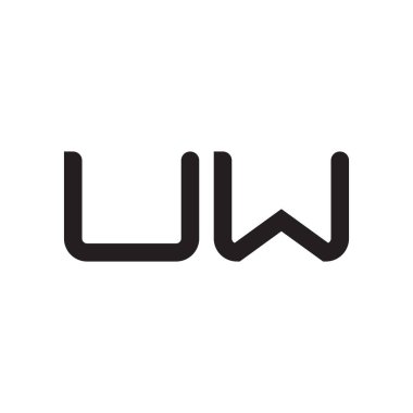 uw ilk harf vektör logo simgesi