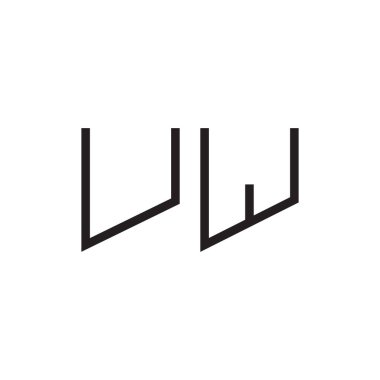 uw ilk harf vektör logo simgesi