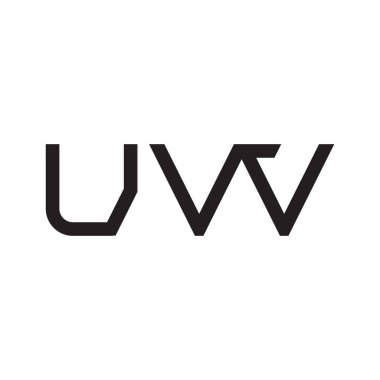 uw ilk harf vektör logo simgesi