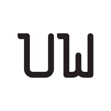 uw ilk harf vektör logo simgesi