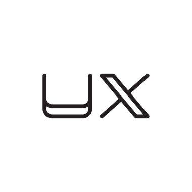 ux ilk harf vektör logo simgesi
