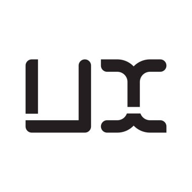 ux ilk harf vektör logo simgesi