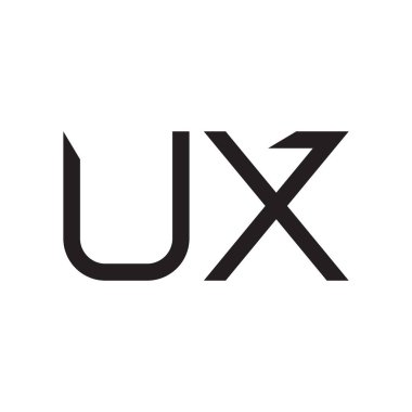 ux ilk harf vektör logo simgesi