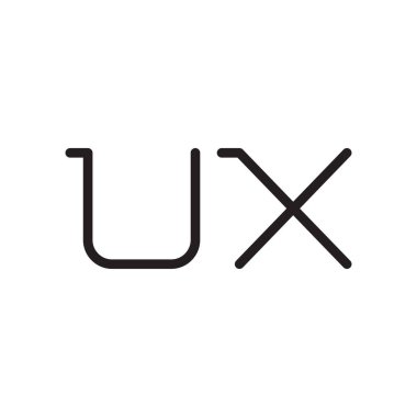 ux ilk harf vektör logo simgesi