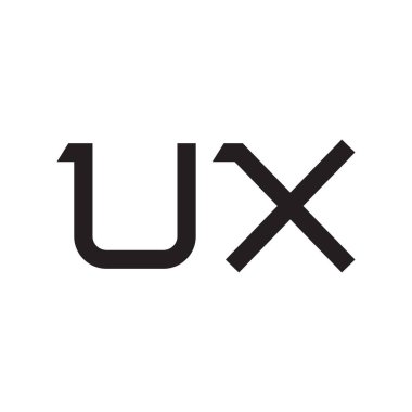 ux ilk harf vektör logo simgesi