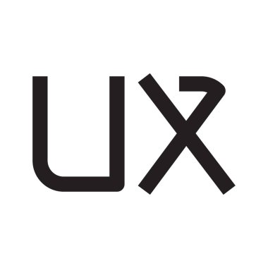 ux ilk harf vektör logo simgesi