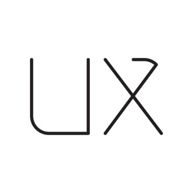 ux ilk harf vektör logo simgesi