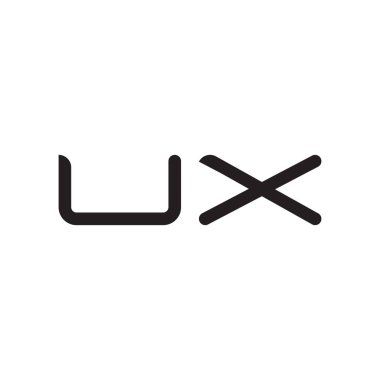 ux ilk harf vektör logo simgesi