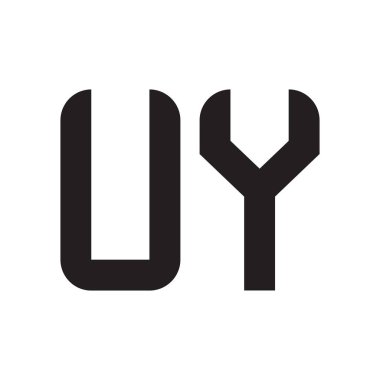 uy ilk harf vektör logo simgesi