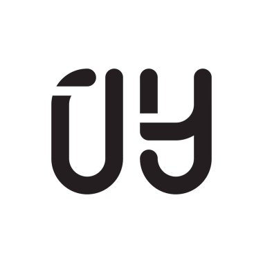 uy ilk harf vektör logo simgesi