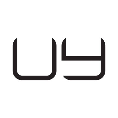 uy ilk harf vektör logo simgesi