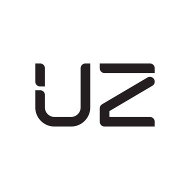 uz ilk harf vektör logo simgesi
