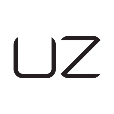 uz ilk harf vektör logo simgesi