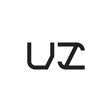 uz ilk harf vektör logo simgesi