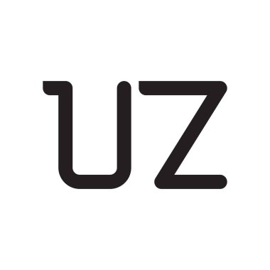 uz ilk harf vektör logo simgesi