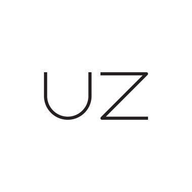 uz ilk harf vektör logo simgesi