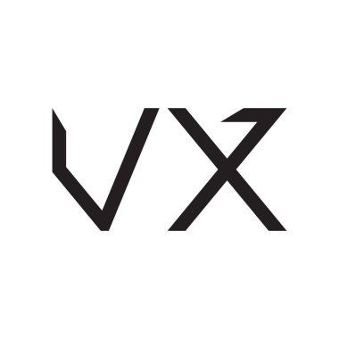 vx ilk harf vektör logo simgesi