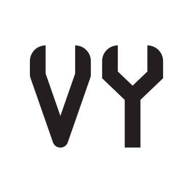 vy ilk harf vektör logosu simgesi