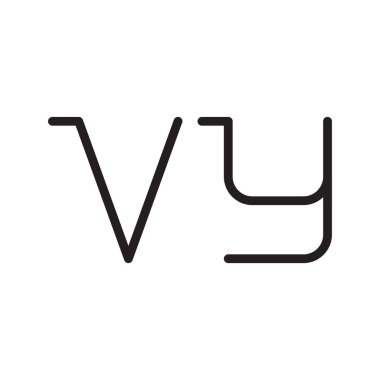 vy ilk harf vektör logosu simgesi