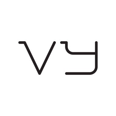 vy ilk harf vektör logosu simgesi