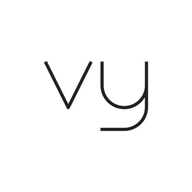vy ilk harf vektör logosu simgesi