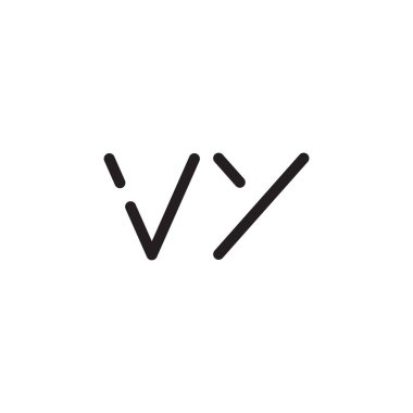 vy ilk harf vektör logosu simgesi