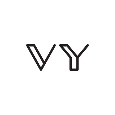vy ilk harf vektör logosu simgesi