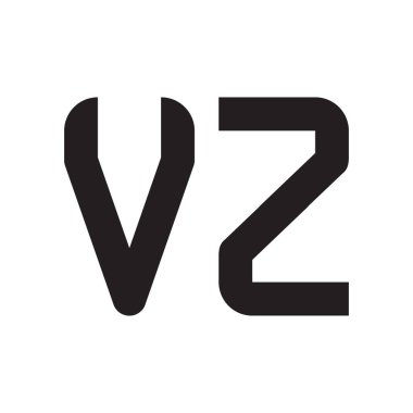 vz ilk harf vektör logo simgesi