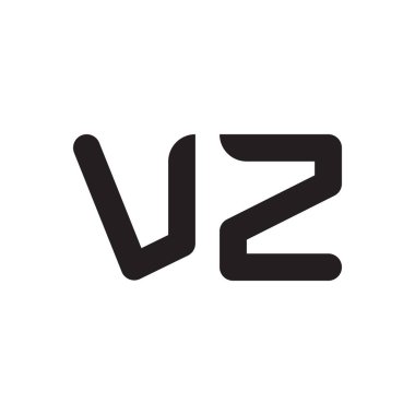 vz ilk harf vektör logo simgesi