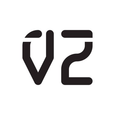 vz ilk harf vektör logo simgesi