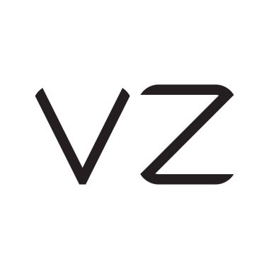 vz ilk harf vektör logo simgesi