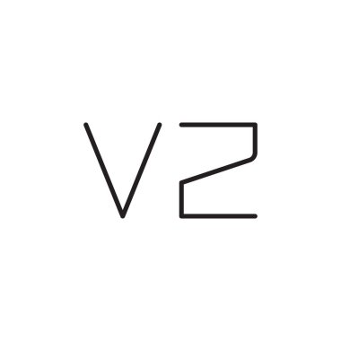 vz ilk harf vektör logo simgesi