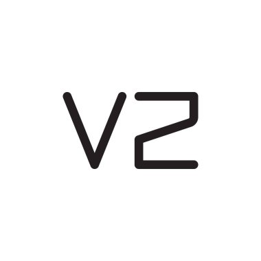 vz ilk harf vektör logo simgesi