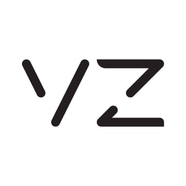 vz ilk harf vektör logo simgesi