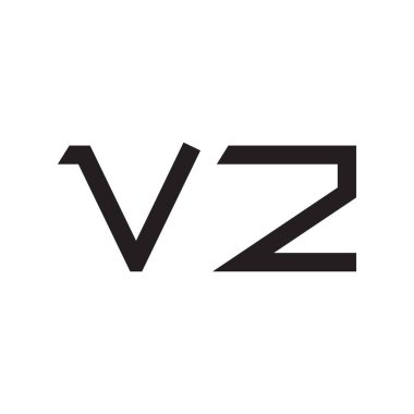 vz ilk harf vektör logo simgesi