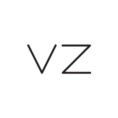 vz ilk harf vektör logo simgesi
