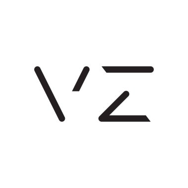 vz ilk harf vektör logo simgesi