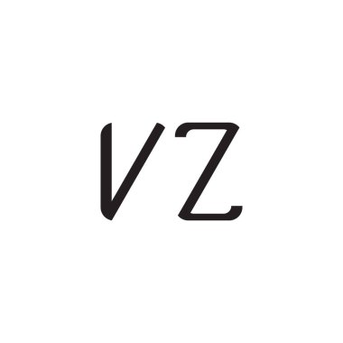 vz ilk harf vektör logo simgesi